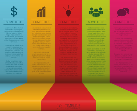 Abstract paper wall infografics. Vector illustrationのイラスト素材