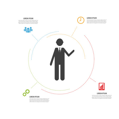 infographic modern design. minimalistic vector with iconsのイラスト素材