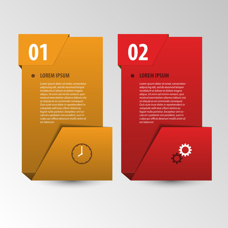 Modern infographics origami style banners. Vectorのイラスト素材