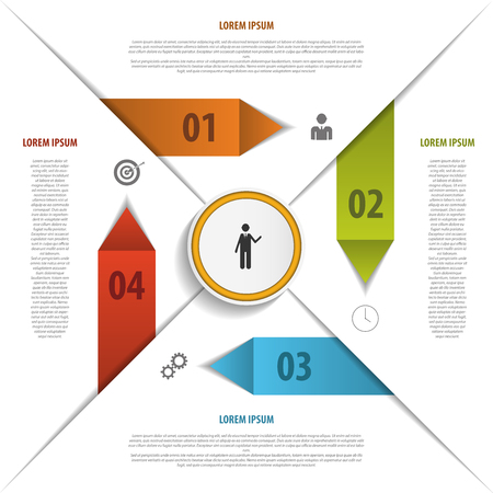 Modern infographics origami elements. Vectorのイラスト素材