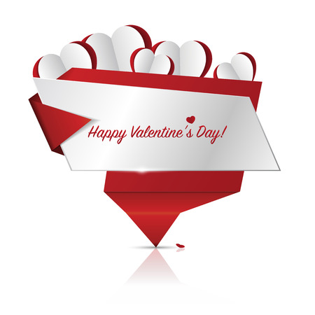 Happy Valentines Day card. Banner. Vector illustrationのイラスト素材