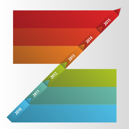 Flat colorful abstract timeline infographics vector.のイラスト素材