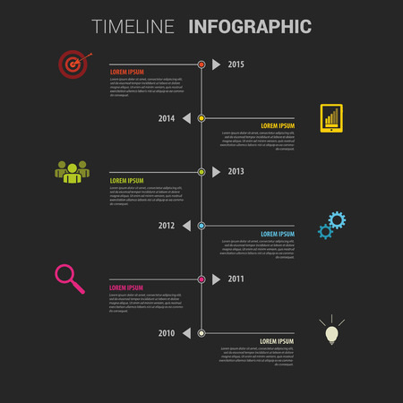 Timeline infographic design template. Vector illustrationのイラスト素材