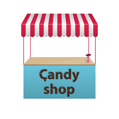 Candy shop. Chocolate text. Vectorのイラスト素材