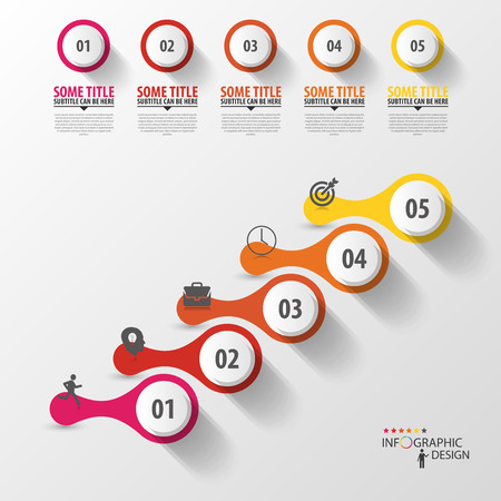 Modern infographic template. Timeline concept. Vectorのイラスト素材