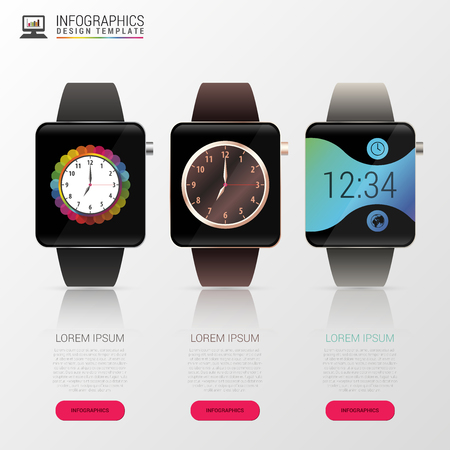 Infographic. Smart watch. Business concept. Vector illustrationのイラスト素材