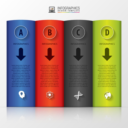 Infographic. Business Books. Modern design template. Vector illustrationのイラスト素材