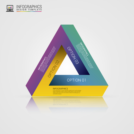 Modern infinite triangle. Infographics template. Vector illustrationのイラスト素材
