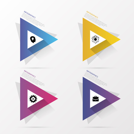 Modern arrow origami style option banner. Infographics. Vector.のイラスト素材