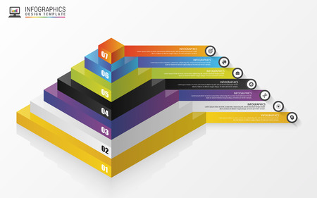 Pyramid. Infographic concept. Modern design template. Vector illustration.のイラスト素材