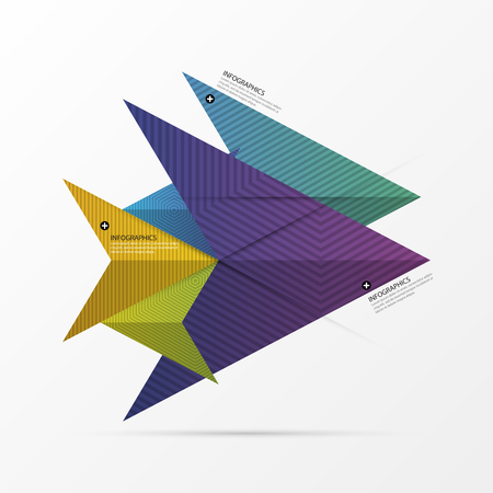 Abstract infographic design with arrows.のイラスト素材