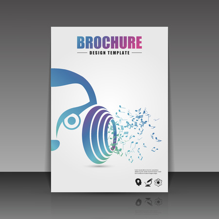 Music brochure cover design.のイラスト素材