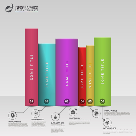 Books steps. Education infographic Template. Vector illustrationのイラスト素材
