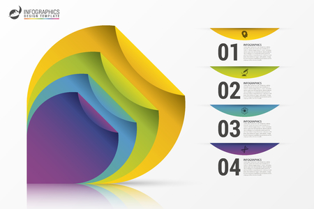 Infographic template. Business concept with 4 options. Vector illustrationのイラスト素材