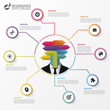 Infographic design template. Abstract business concept. Vector illustrationのイラスト素材