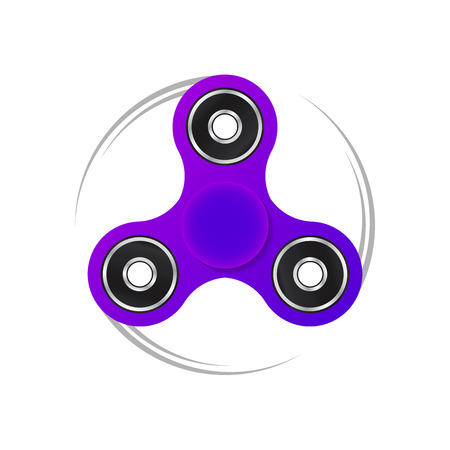 Fidget spinner. Stress relieving toy. Flat design vector illustrationのイラスト素材