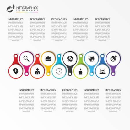 Timeline concept with icons.のイラスト素材