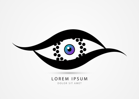 Eye symbol. Security camera concept. Vector illustration.のイラスト素材