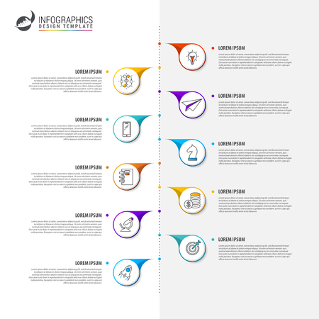 Timeline concept. Infographic design template with 10 steps. Vector illustrationのイラスト素材