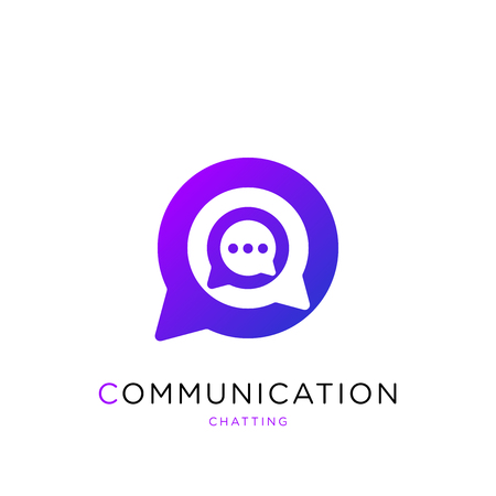 Communication symbol. Speech Bubbles. Consulting agency. Chat. Social media icon. Vector illustrationのイラスト素材