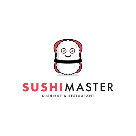 Sushi restaurant. Rice figure. Japanese food. Vector illustrationのイラスト素材