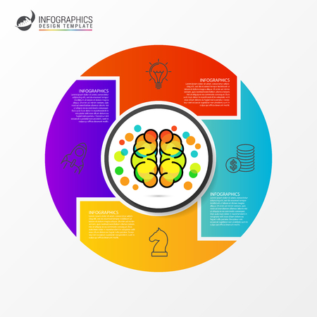 Infographic design template. Business concept with 4 steps. Vector illustrationのイラスト素材