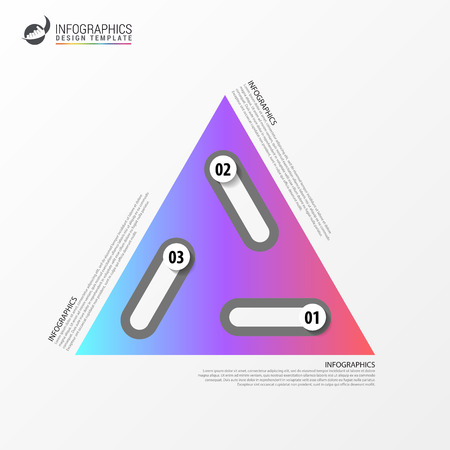 Business triangular infographic design template.のイラスト素材
