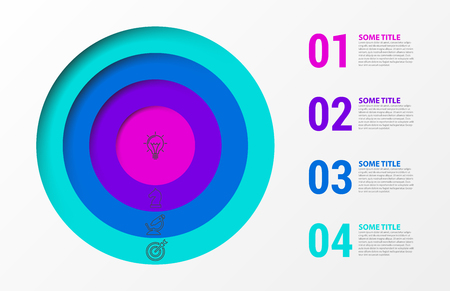 Infographic design template. Creative concept with 4 steps. Can be used for workflow layout, diagram, banner, webdesign. Vector illustrationのイラスト素材