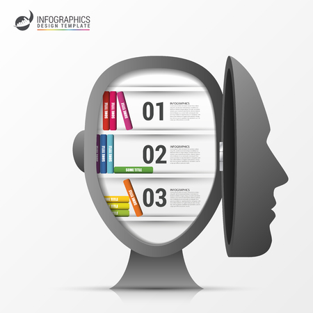 Infographic design template. Creative concept with 3 steps. Can be used for workflow layout, diagram, banner, webdesign. Vector illustrationのイラスト素材