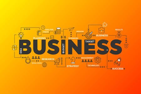 Business strategy concept. Infographic design. Chart with keywords and icons. Vector illustrationのイラスト素材