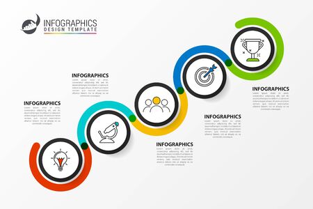 Infographic Design Template Creative Concept With 5 Steps Can Be
