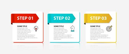 Infographic design template. Creative concept with 3 steps. Can be used for workflow layout, diagram, banner, webdesign. Vector illustrationのイラスト素材