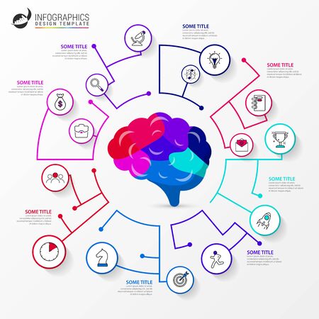 Infographic design template. Creative concept with 8 steps. Can be used for workflow layout, diagram, banner, webdesign. Vector illustrationのイラスト素材
