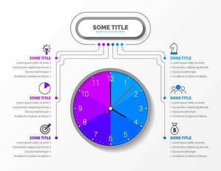 Infographic design template. Creative concept with 6 steps. Can be used for workflow layout, diagram, banner, webdesign. Vector illustrationのイラスト素材