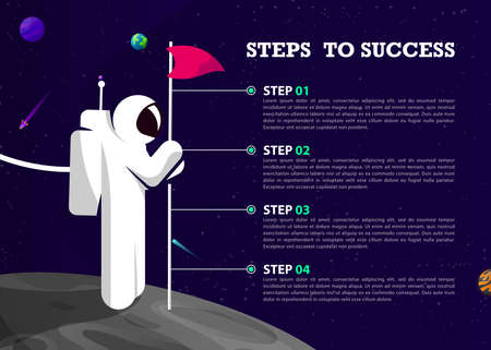 Infographic design template. Creative concept with 4 steps. Can be used for workflow layout, diagram, banner, webdesign. Vector illustrationのイラスト素材