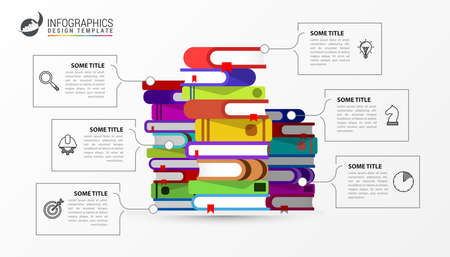 Infographic design template. Creative concept with 6 steps. Can be used for workflow layout, diagram, banner, webdesign. Vector illustrationのイラスト素材