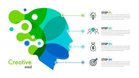 Infographic design template. Creative concept with 4 steps. Can be used for workflow layout, diagram, banner, webdesign. Vector illustrationのイラスト素材