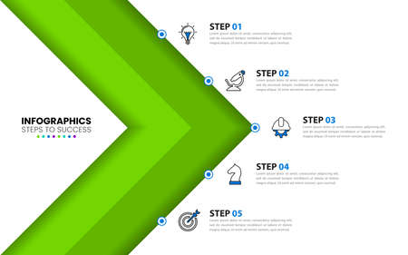 Infographic design template. Creative concept with 5 steps. Can be used for workflow layout, diagram, banner, webdesign. Vector illustrationのイラスト素材