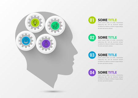 Infographic design template. Creative concept with 4 steps. Can be used for workflow layout, diagram, banner, webdesign. Vector illustrationのイラスト素材