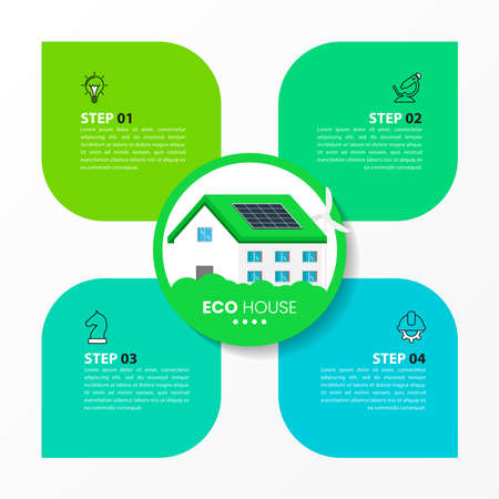 Infographic design template. Creative concept with 4 steps. Can be used for workflow layout, diagram, banner, webdesign. Vector illustrationのイラスト素材