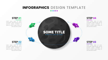 Infographic design template. Creative concept with 4 steps. Can be used for workflow layout, diagram, banner, webdesign. Vector illustrationのイラスト素材