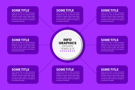 Infographic design with icons and 8 options or steps. Rectangles. Can be used for workflow layout, diagram, web design. Vectorのイラスト素材