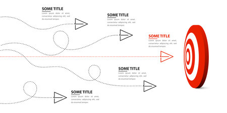Infographic template with icons and 5 options or steps. Can be used for workflow layout, diagram, banner, web design. Vector illustrationのイラスト素材
