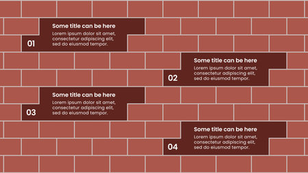 Infographic template with 4 options or steps. Wall. Can be used for workflow layout, diagram, banner, web design. Vector illustrationのイラスト素材