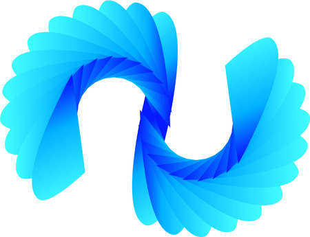 some art from round trinagles in blue gradientのイラスト素材