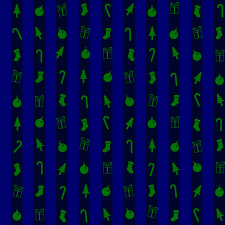 pattern with symbols of Christmas, blue backgroundのイラスト素材