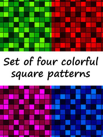 seamless pattern 7 shades of four colorsのイラスト素材