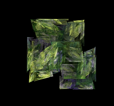 fractal green shape, math graphics, abstract graphicsの写真素材