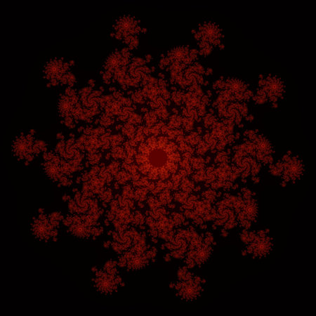 red fractal bloody sun, math graphics, abstractの写真素材