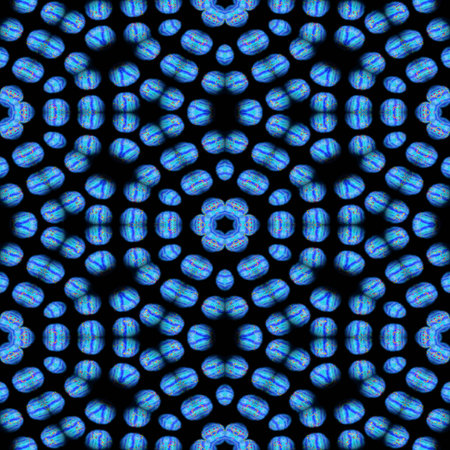seamless dark pattern, blue circles backgroundの写真素材